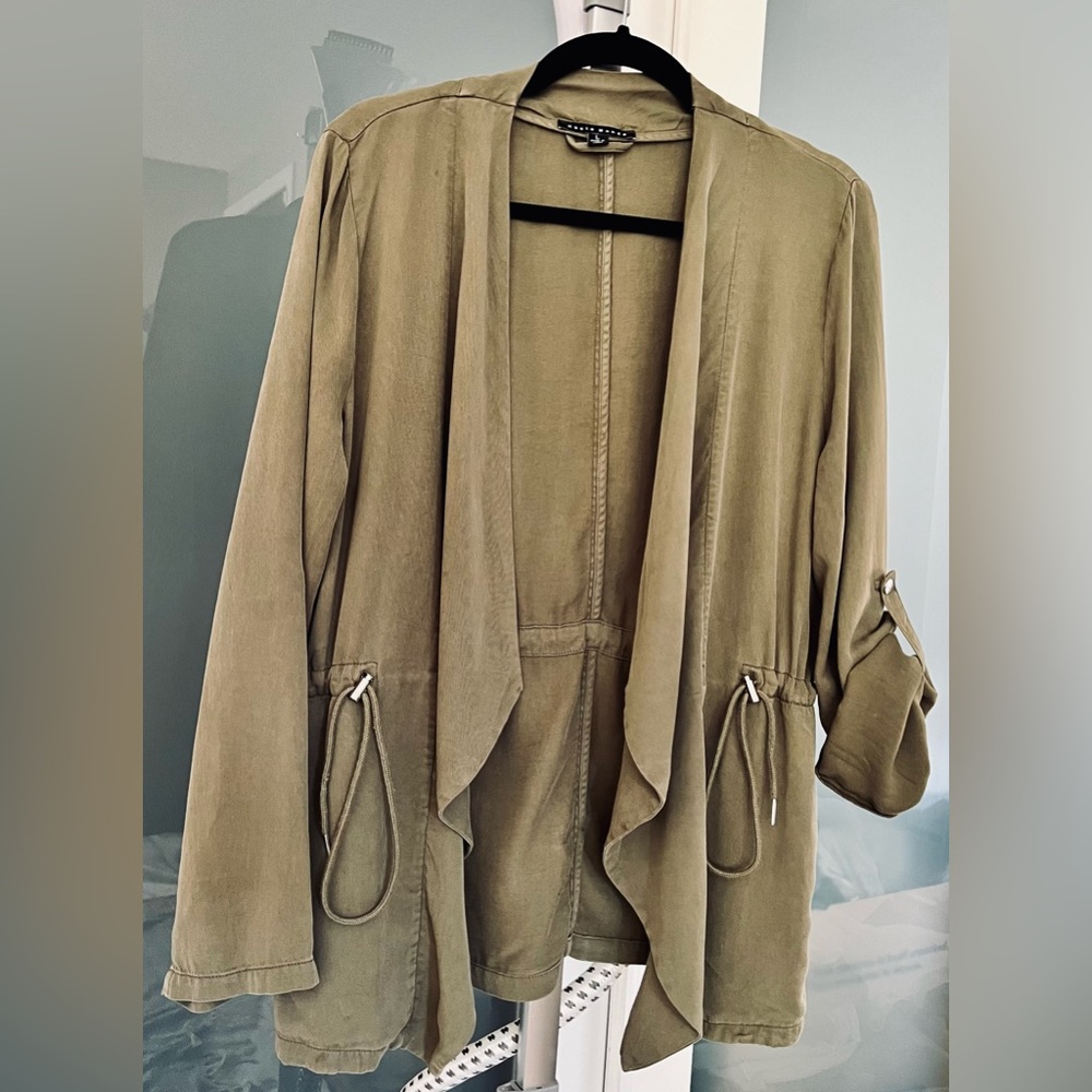 NWOT Haute Monde Drape Jacket | Olive | L